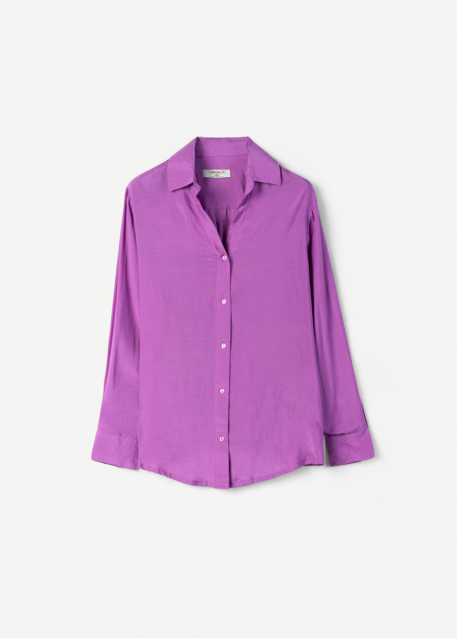 Camicia Campbell in seta e viscosa BLUBEIGE LATTEBLUE TURCHESEVIOLA MULBERRY Donna , immagine n. 4