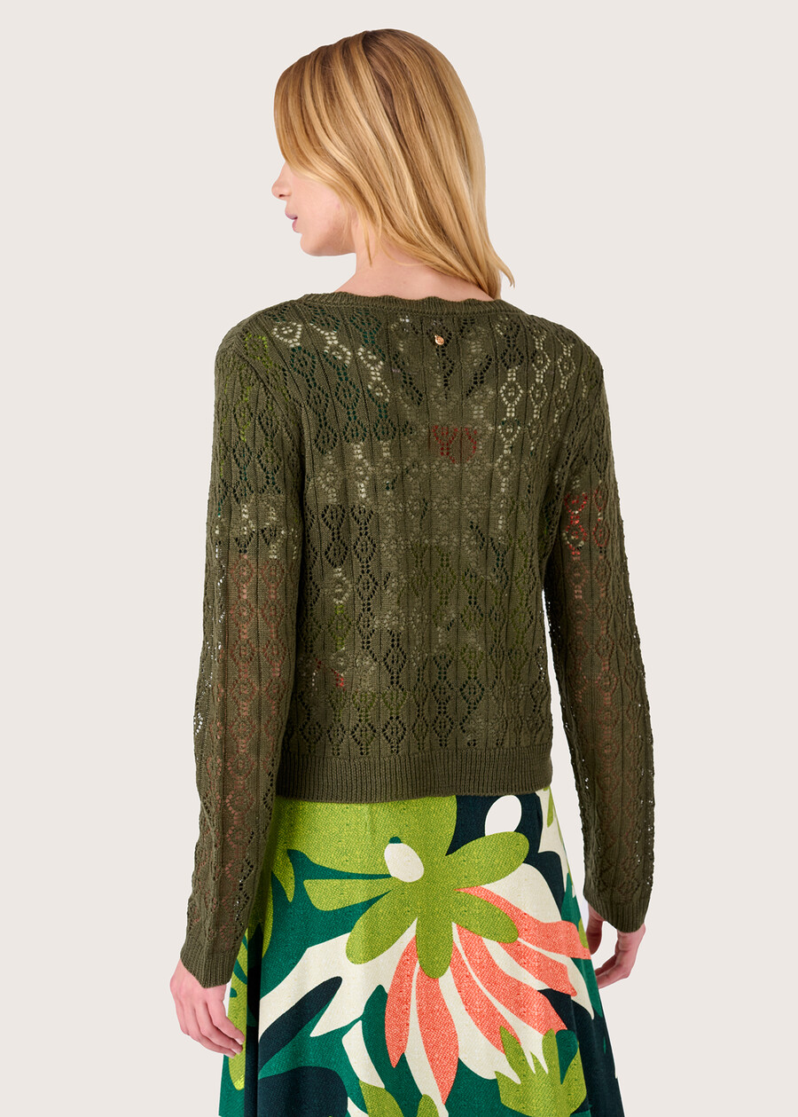 Clark openwork cardigan VERDE TIMO Woman , image number 3
