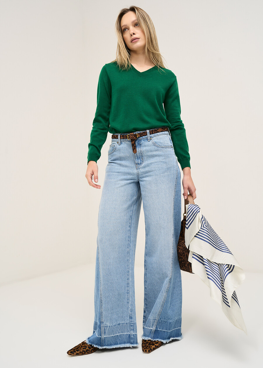 Maglia Meg in filo a scollo a V VERDE GARDEN Donna , immagine n. 5