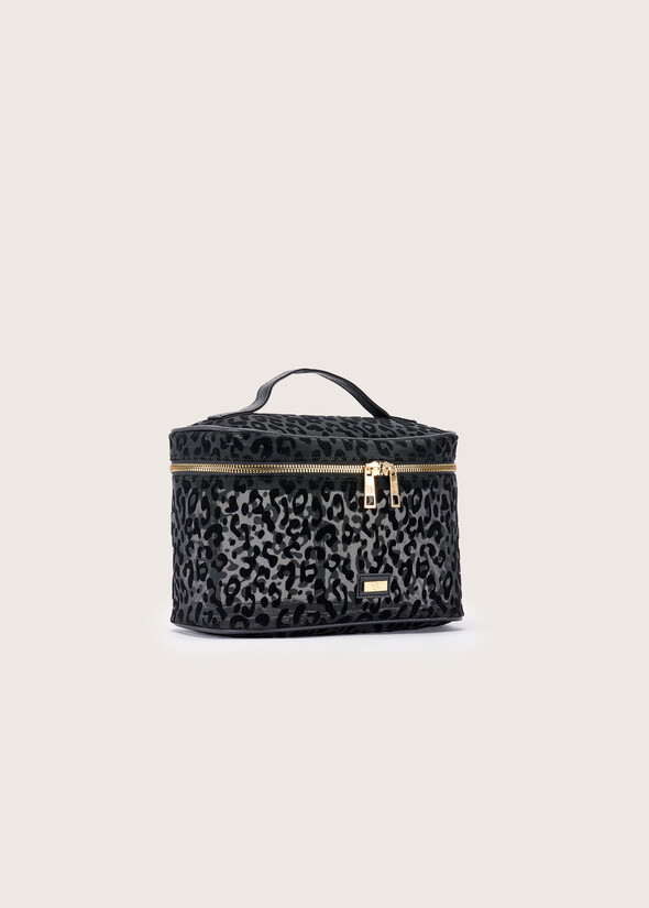Betulla beauty-case in devoré fabric NERO BLACK Woman null