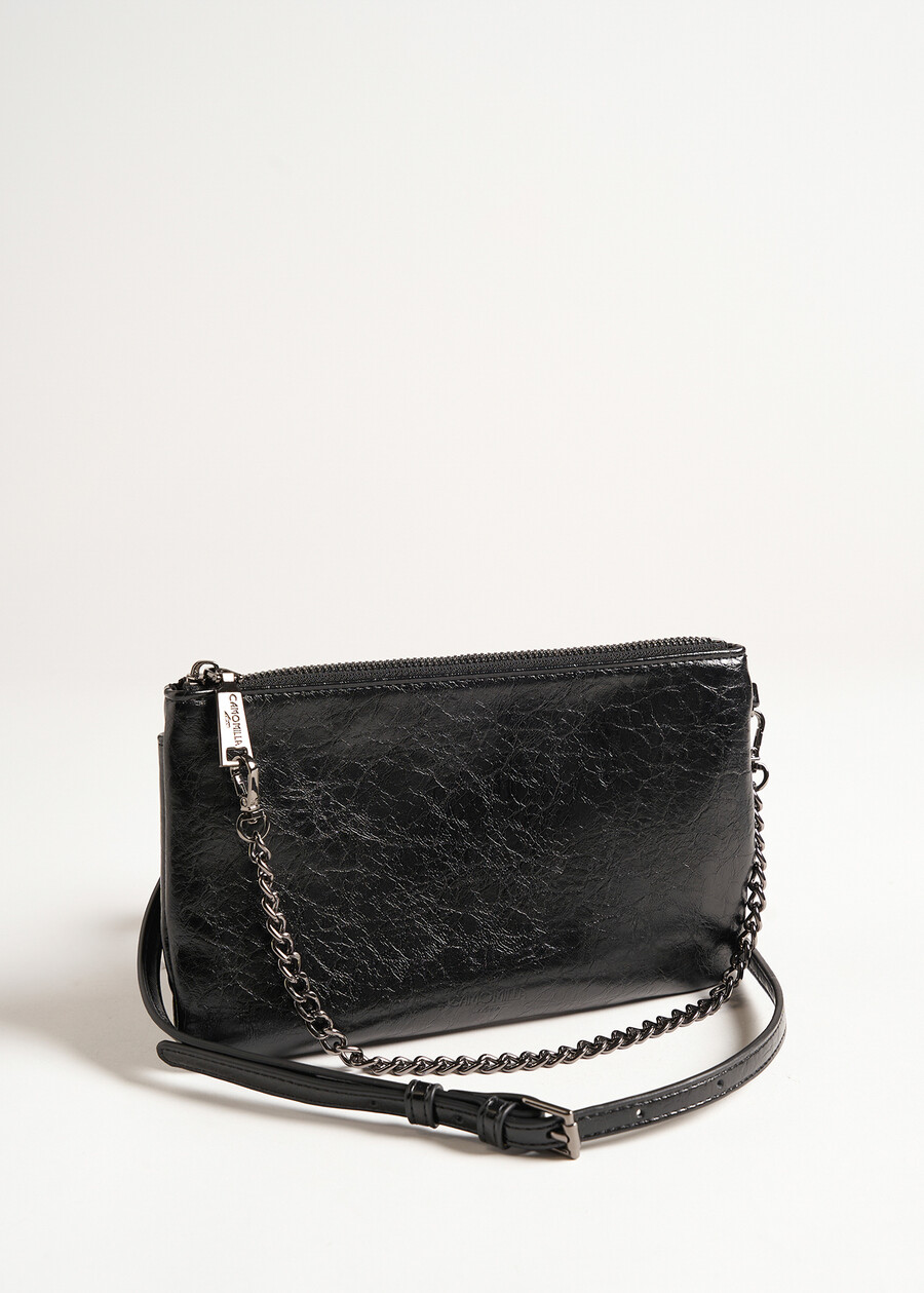 Tonga Krinkle faux leather crossbody NERO BLACKVIOLA VINACCIA Woman , image number 1