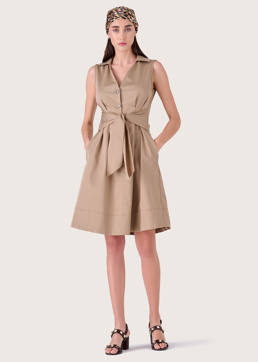 Alberto sleeveless dress BEIGE Woman , image number 1