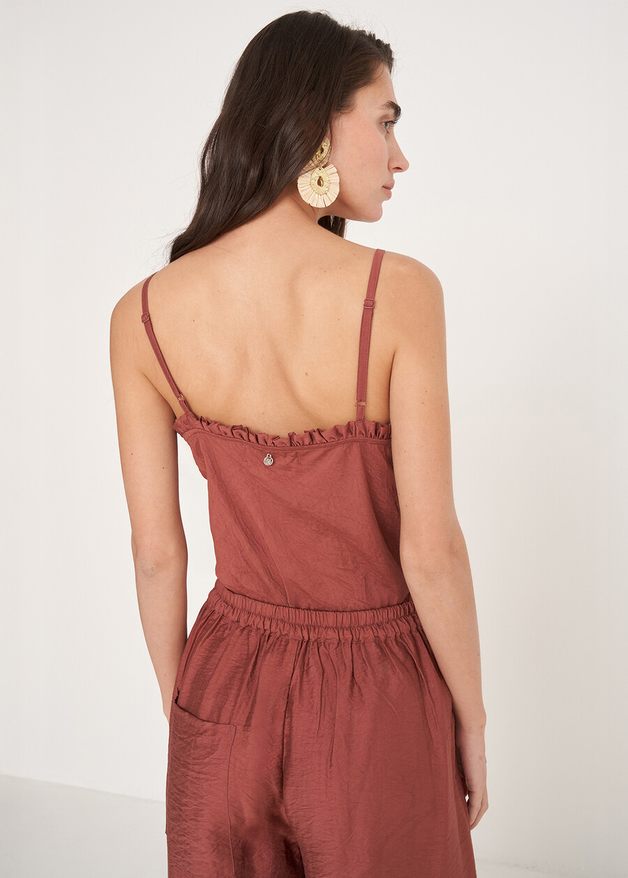 Tendy viscose slip top MARRONEBLU OTTANIO Woman , image number 3