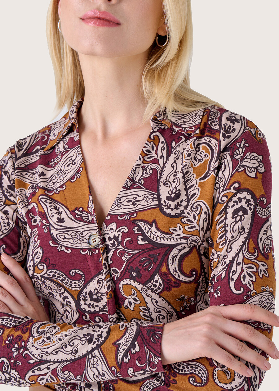 Maglia Salu fantasia etnica ROSSO SYRAH Donna , immagine n. 2