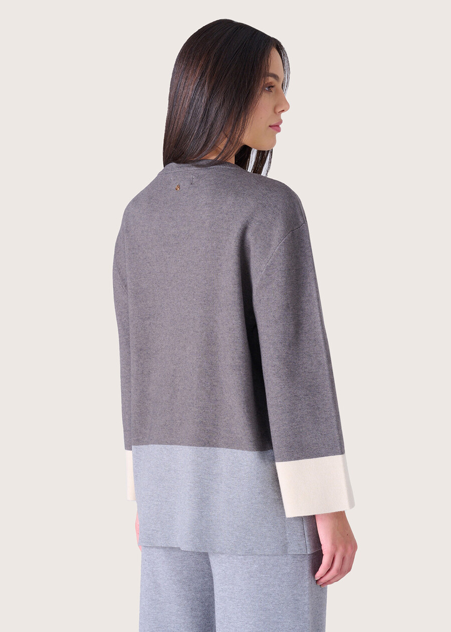 Maglia Manuela con scollo tondo GRIGIO DARKGREY Donna , immagine n. 3