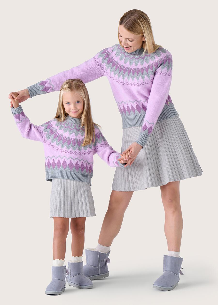 Maglioncino Mare fantasia norvegese per bimba GRIGIO LIGHT GREY Donna , immagine n. 4