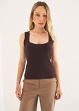 Top Trevis in punto riso MARRONE CAFFEGRIGIO PERLA Donna immagine n. 1