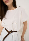 T-shirt Stella cotone e ricamo BEIGE LATTE Donna immagine n. 2