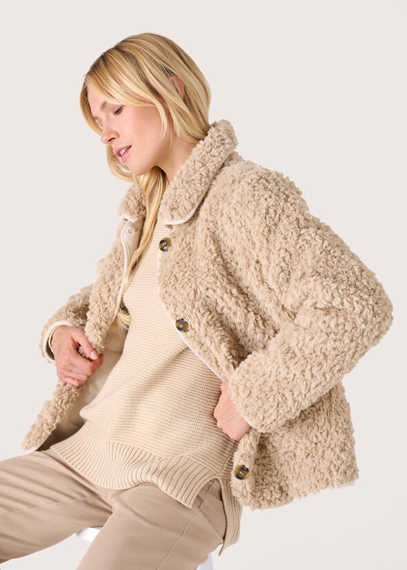 Giacca Gavin effetto astrakan BEIGE LANA Donna null