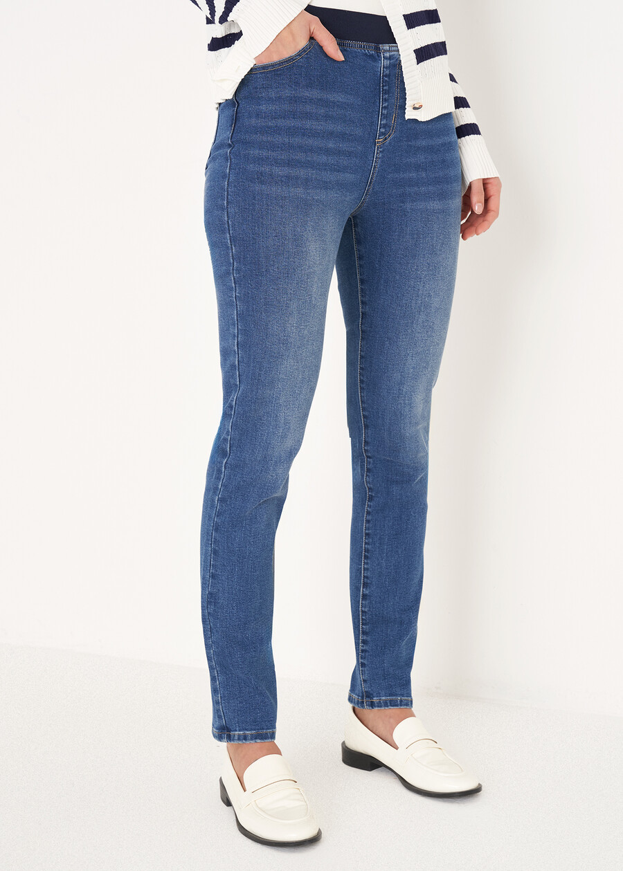 Kellyja jeggins elasticizzati BIANCO WHITEDENIM DARK DENIM Donna , immagine n. 2