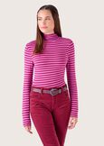 T-shirt Sarah in viscosa BLUE COLONIALROSSO SYRAH Donna immagine n. 1
