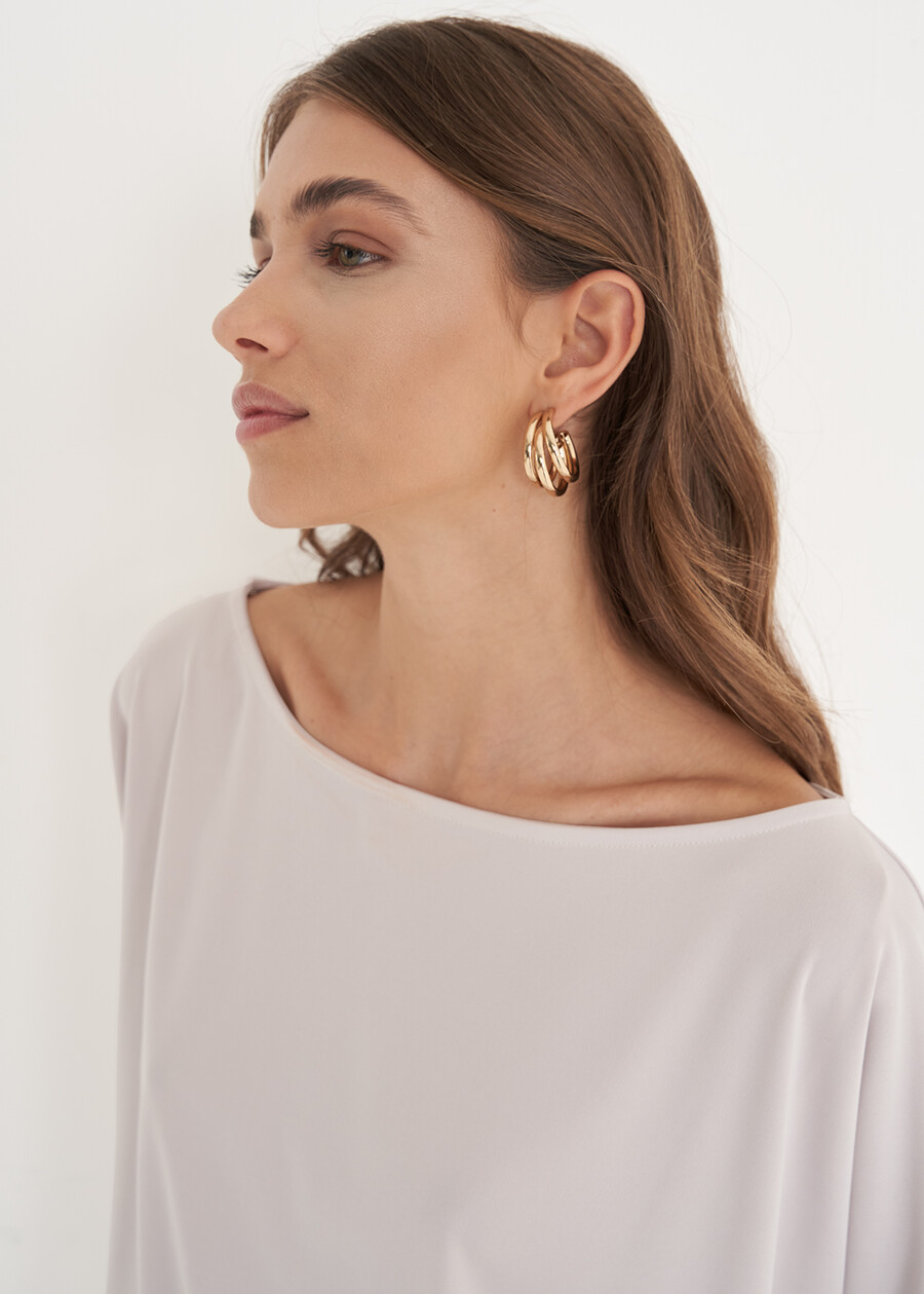 Blusa Cassy in jersey GRIGIO GREYBLUE OLTREMARE  Donna , immagine n. 2