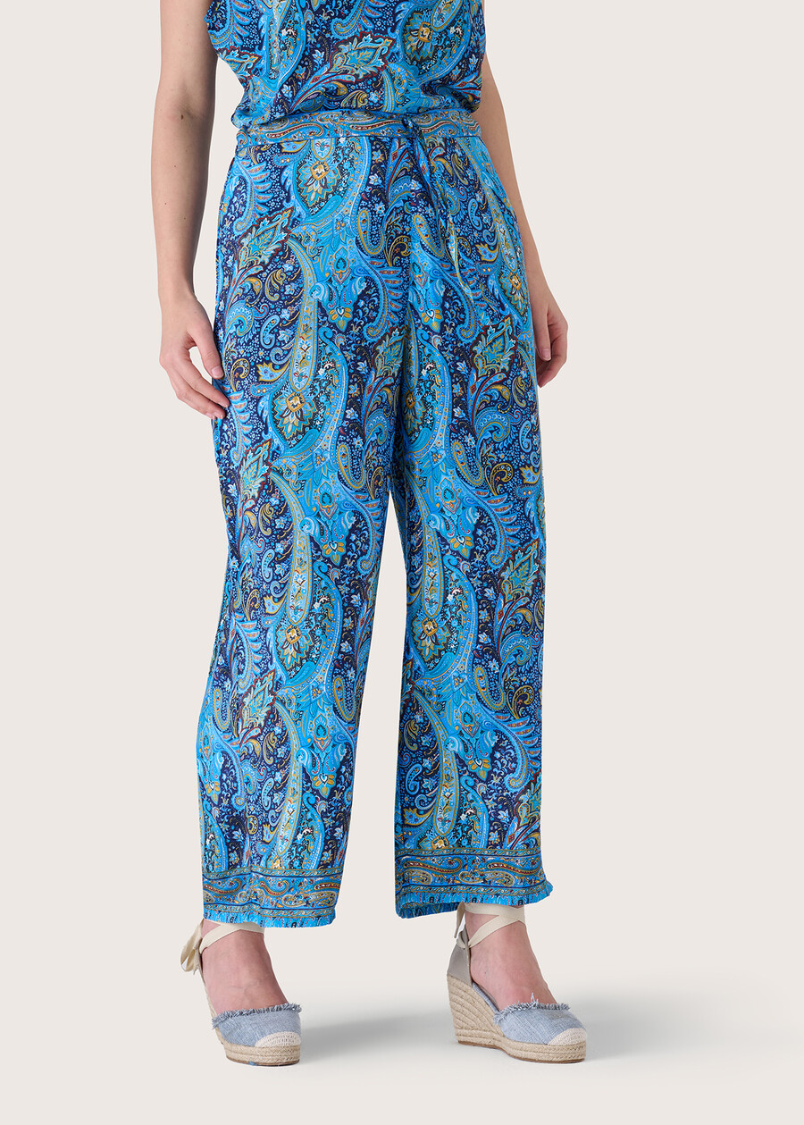 Plinia patterned trousers BLU FRENCH Woman , image number 3