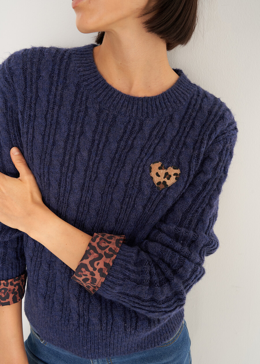 Maglia Malvin a coste con dettagli maculati VERDE ALGABLU Donna , immagine n. 3