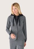 Gloria jacket in Milan stitch GRIGIO DARKGREY Woman image number 1