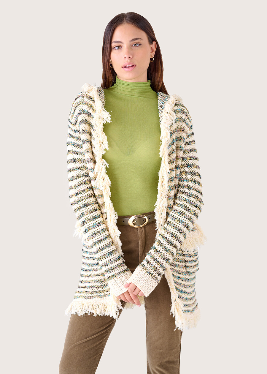 Cardigan Cervia in maglia BEIGE NAVAJO Donna , immagine n. 2
