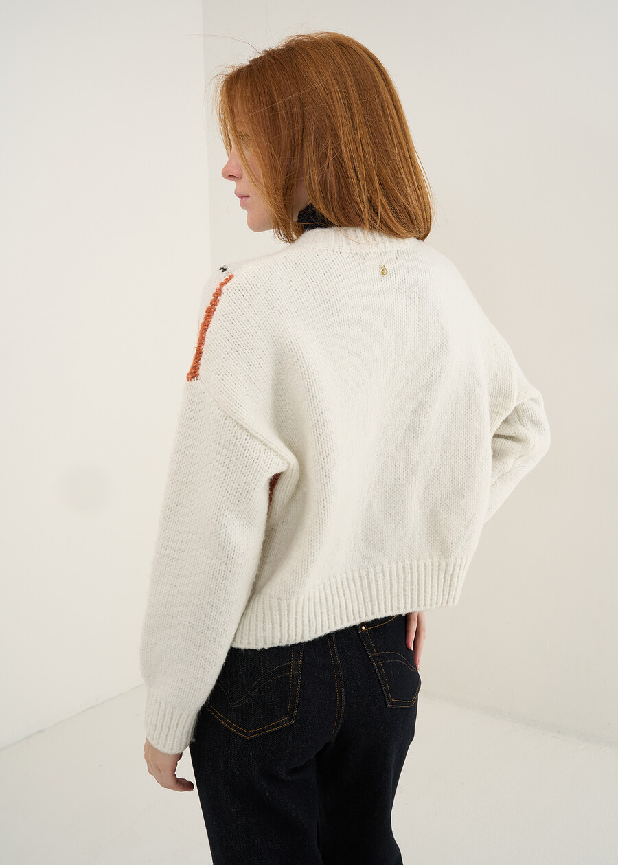 Cand argyle cardigan with gold buttons WINROBEIGE LATTE Woman , image number 4
