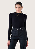 Maglia Secret con perle NERO BLACK Donna immagine n. 1