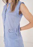 Tyra 100% Cotton Embroidered Top BIANCO WHITEBLU CELESTE Woman image number 3