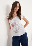 Sole t-shirt with cocktail print
 BIANCO WHITE Woman image number 1