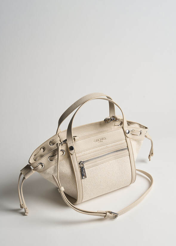 Borsa Brenda canvas e cervo BEIGE LATTE Donna null