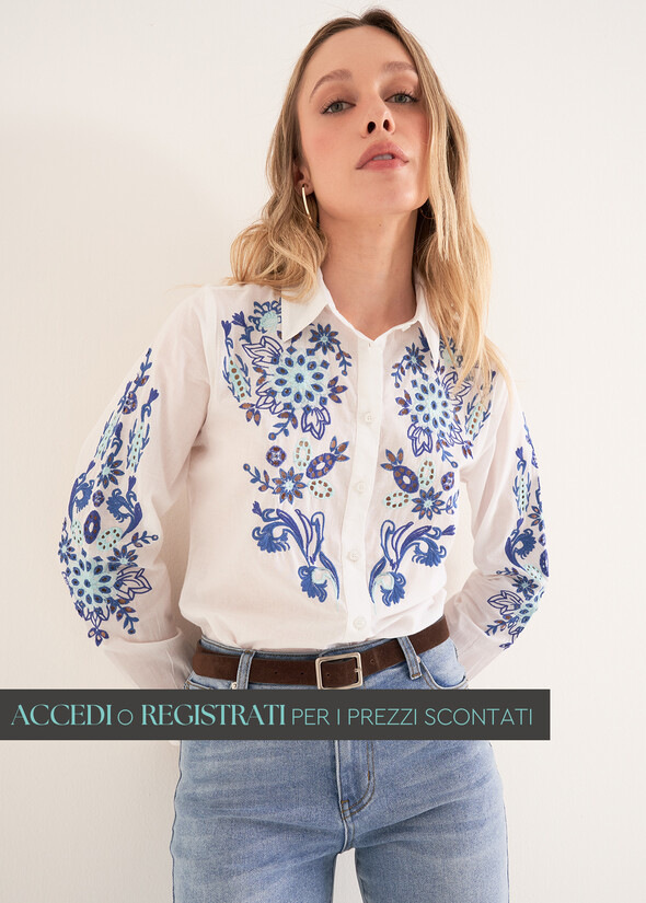 Camicia Carolyn in cotone BIANCO WHITE Donna null