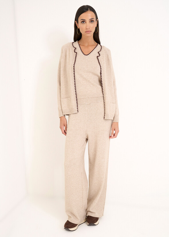 Pantaloni Polar in maglia GRIGIO TORTORA Donna null