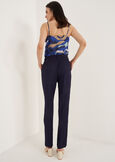 Alice-E linen e viscose trousers BLUMARRONE JAVABIANCO WHITEBLUE TURCHESE Woman image number 5