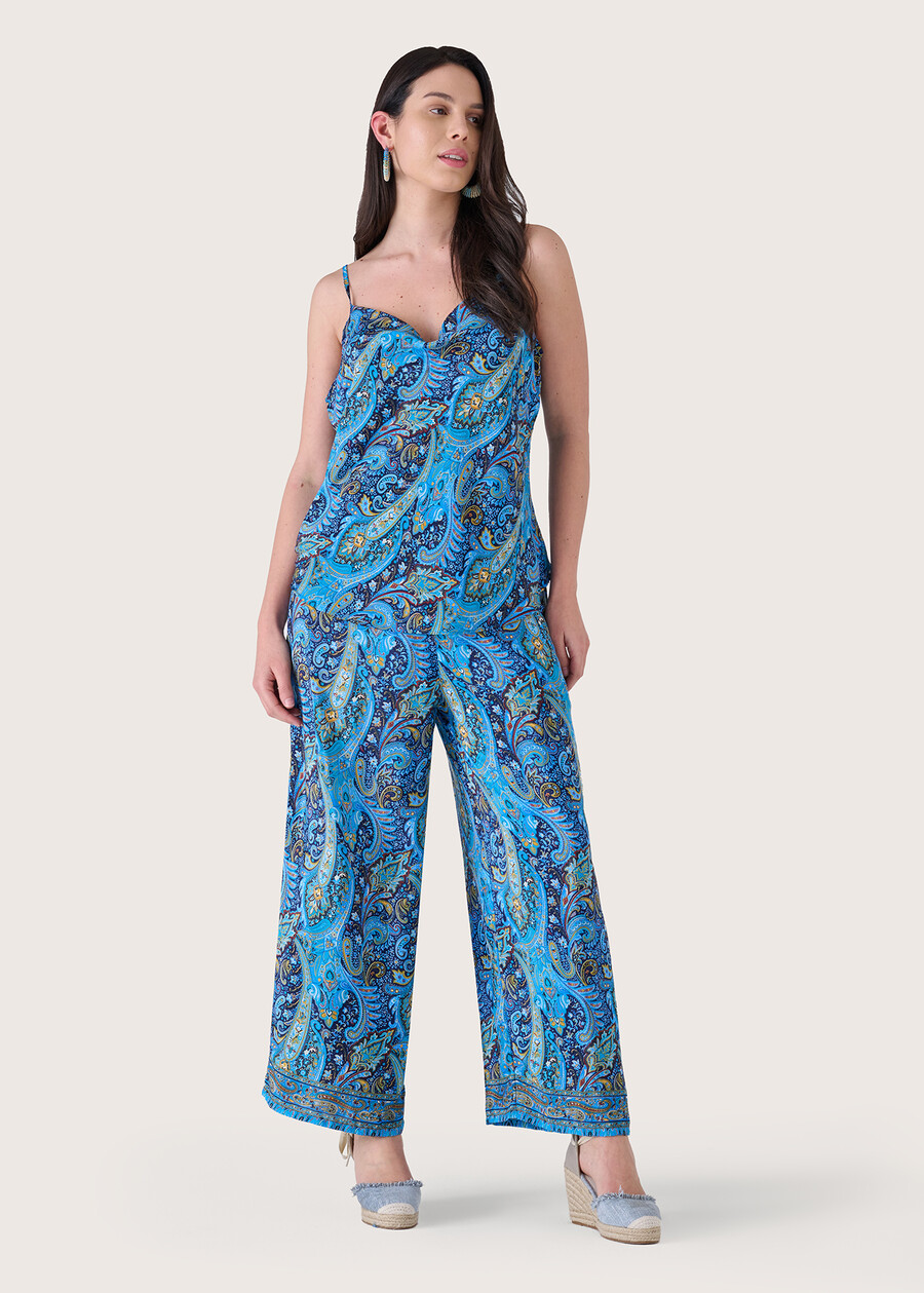 Plinia patterned trousers BLU FRENCH Woman , image number 2
