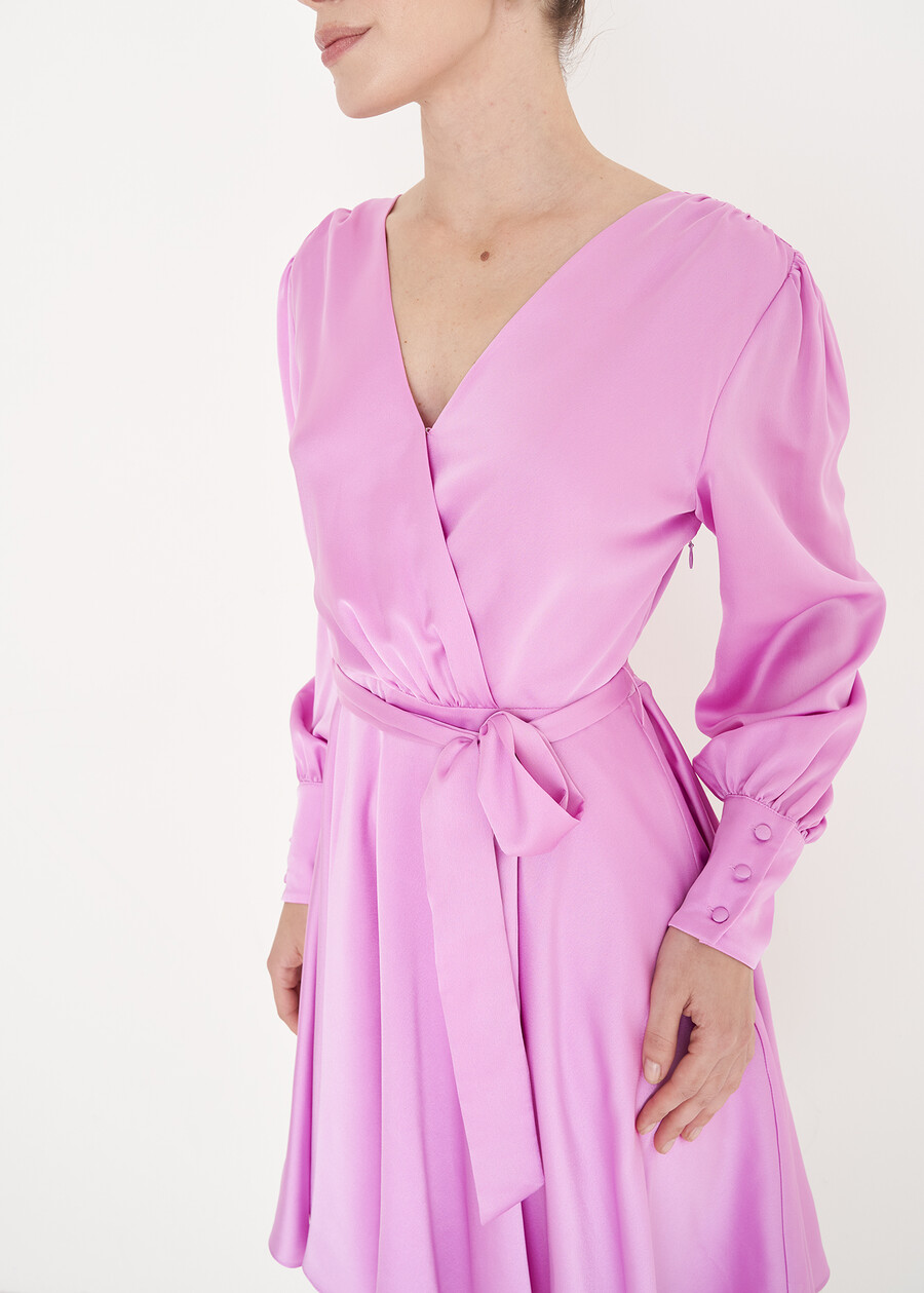 Angelique satin dress VIOLA ORCHIDEA Woman , image number 3