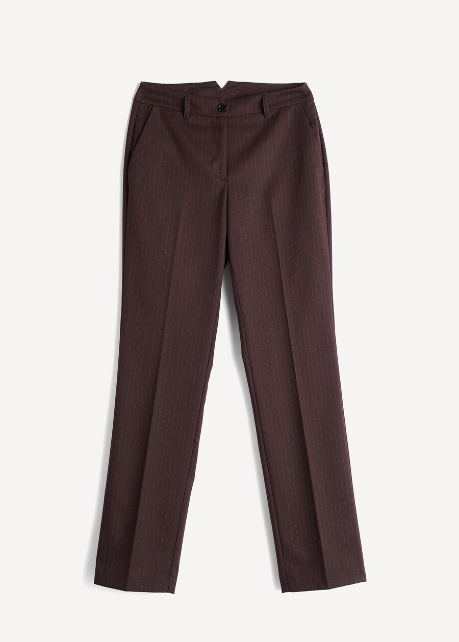 Pantaloni Alice a sigaretta a righe MARRONE MOKA Donna , immagine n. 6