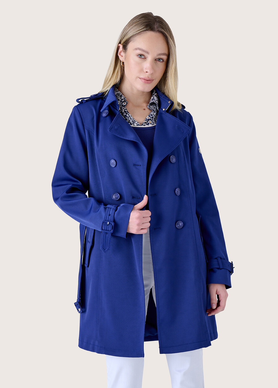 Teo double-breasted trench coat BEIGE DUNEBLU MEDIUM BLUE Woman , image number 2