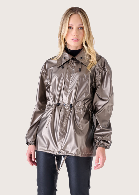 Rain waterproof jacket GRIGIO GUN METALMARRONE BRONZE Woman null