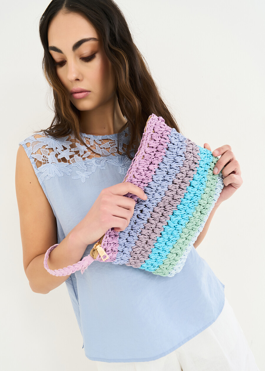 Beauty Blyss in paglia a righe ROSA Donna , immagine n. 1