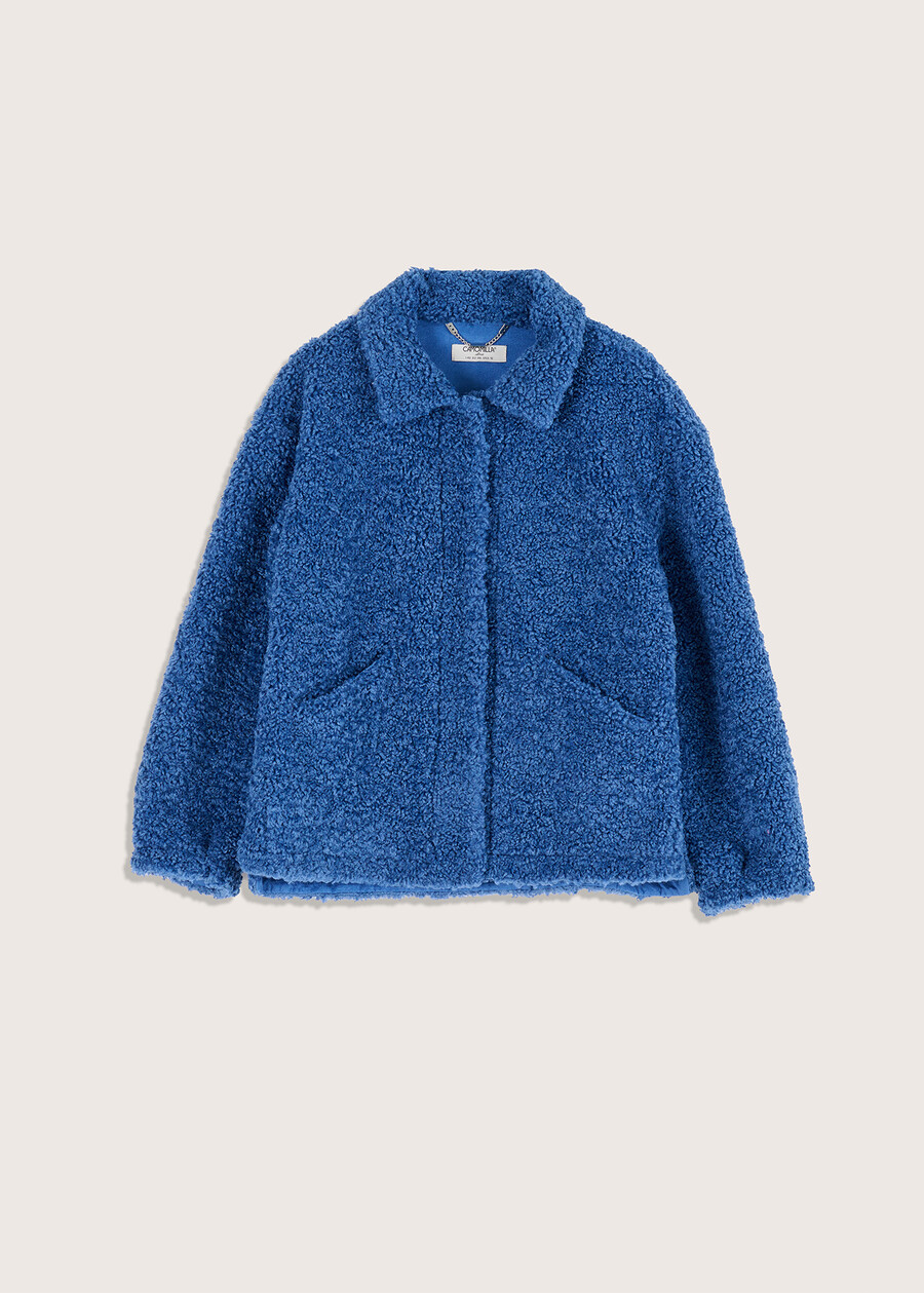 Gaetan astrakan effect jacket BLU AVION Woman , image number 5