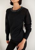 Magnolia mohair sweater with rhinestones NERO BLACK Woman image number 2