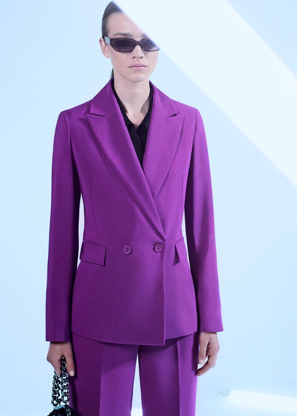 Gwinet technical fabric blazer NERO BLACKVIOLA FRESIA Woman null