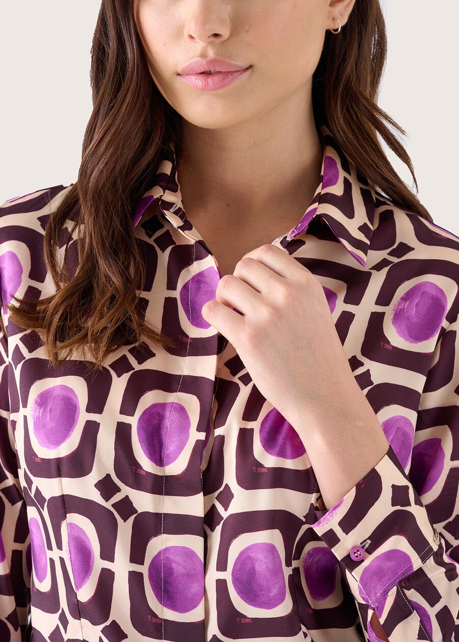 Alessia satin shirt BEIGE LIGHT BEIGEGRIGIO CLOUD Woman , image number 2