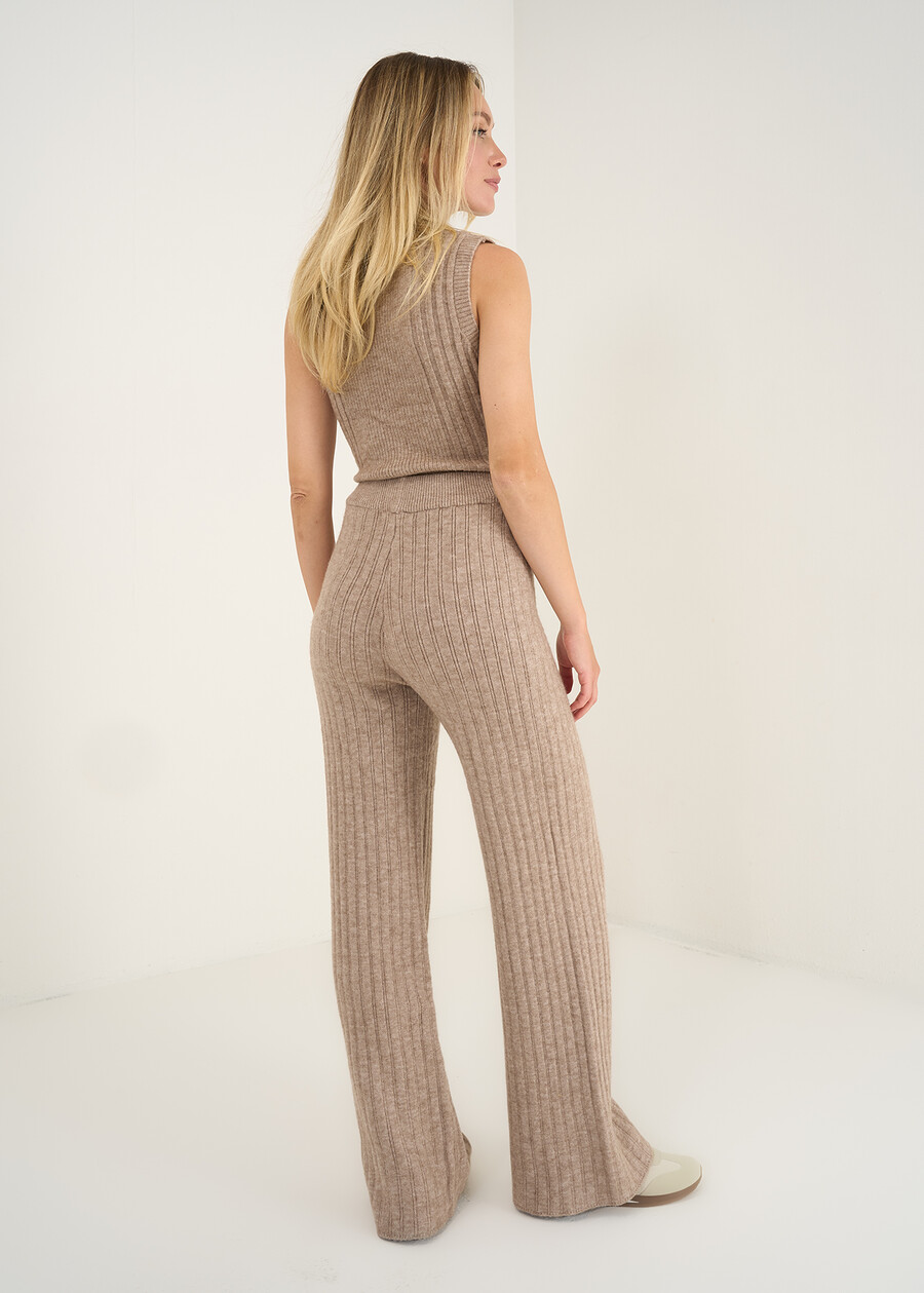 Pantaloni Paky in maglia a coste MARRONE Donna , immagine n. 5