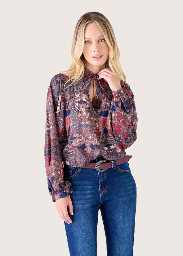 Blusa Constance in misto viscosa BLU GRAFITE Donna null