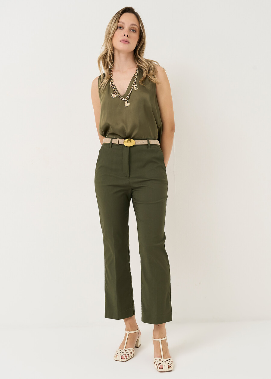 Pantaloni Jacqueline flare VERDEBLU Donna , immagine n. 2