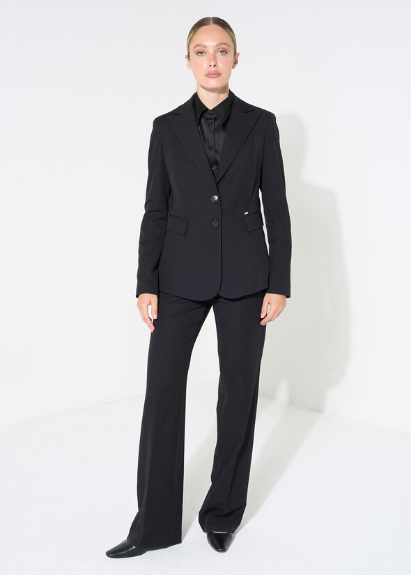 Pantaloni Giorgia ampi bi-stretch NERO BLACK Donna null