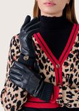 Guanti Goose in ecopelle e maglia NERO BLACK Donna immagine n. 1