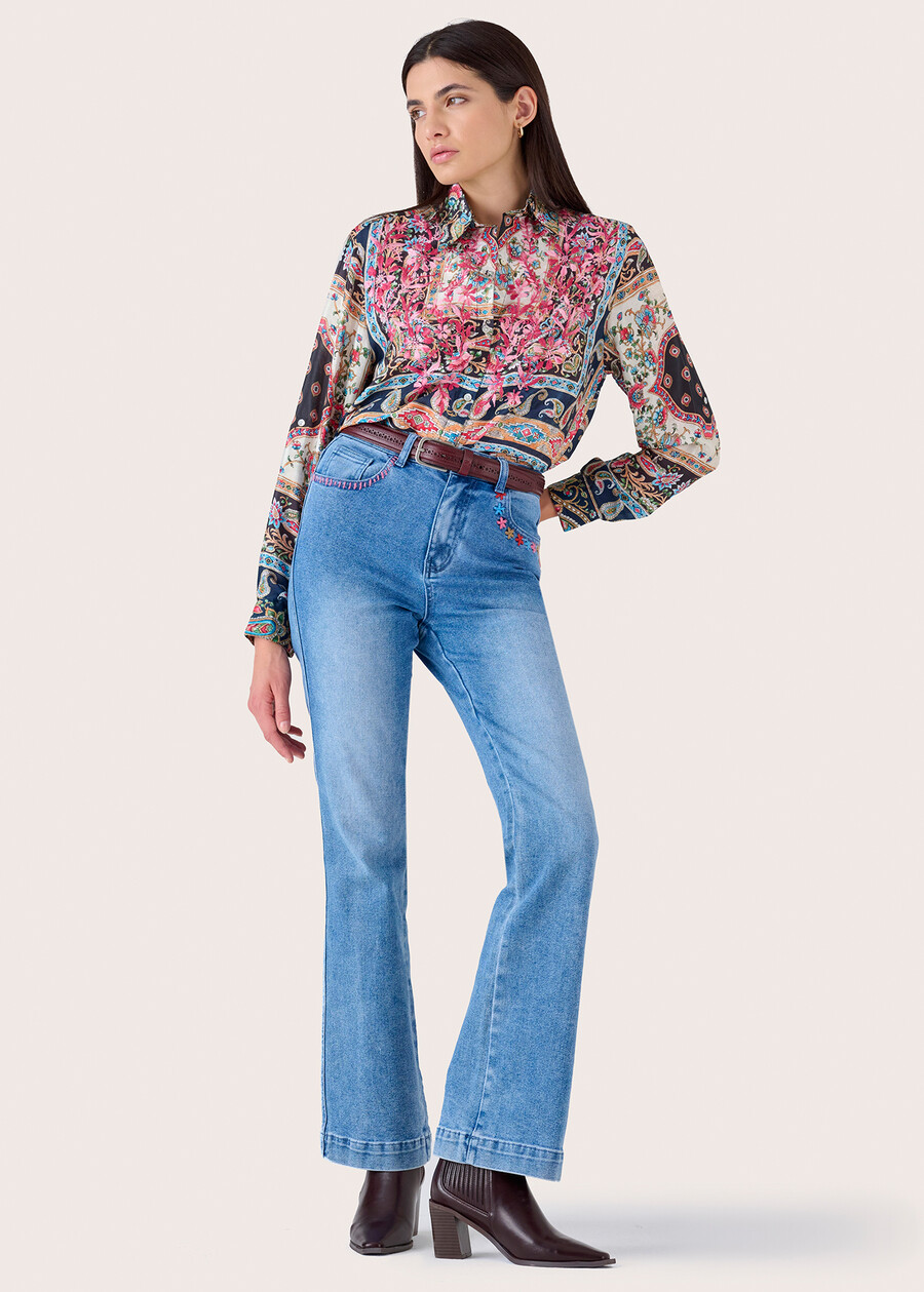 Pantalone Cindy in denim di cotone DENIM MEDIUM DENIM Donna , immagine n. 2