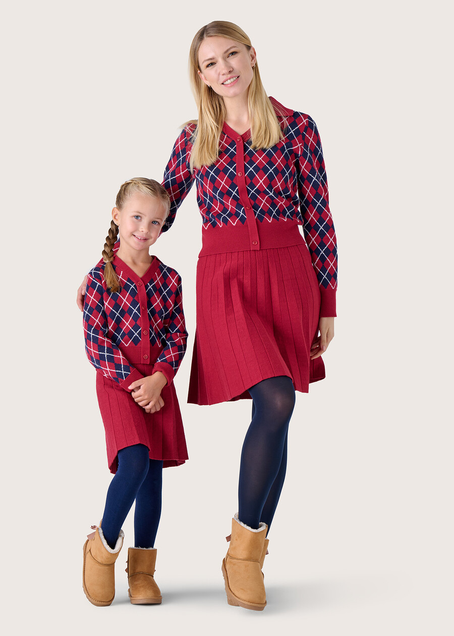 Gery knitted skirt for girls ROSSO CARPET Woman , image number 5