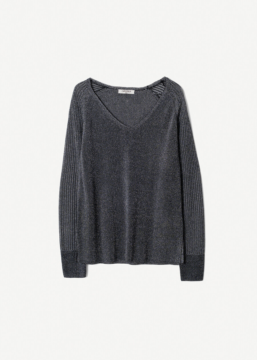 Mariel lurex knit sweater
 BEIGE LIGHT BEIGENERO BLACK Woman , image number 4