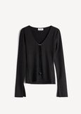 Shantal lurex top with drawstring NERO Woman image number 5