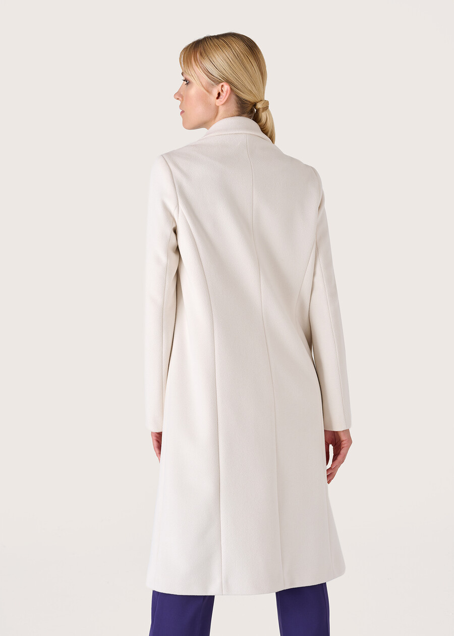 Cappotto in panno Sandra BEIGE LANA Donna , immagine n. 4