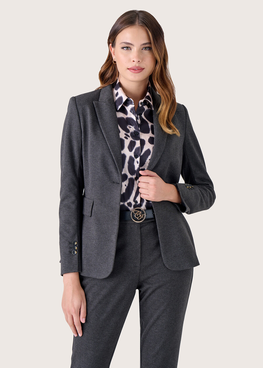 Gaby herringbone cloth blazer BLU GRAFITE Woman , image number 1