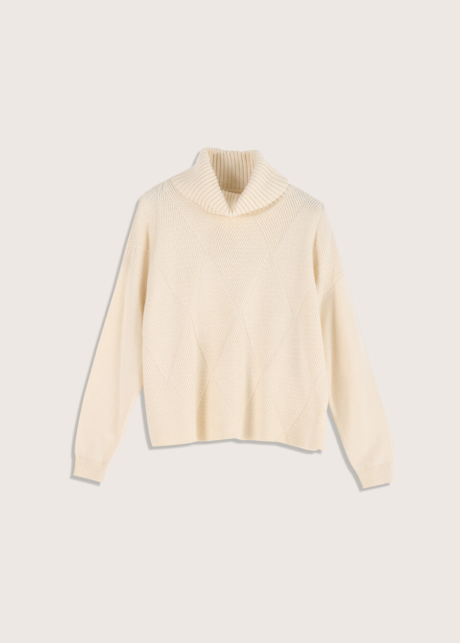 Maglia Mady a collo alto BEIGE LANAMARRONE CASTAGNA Donna , immagine n. 1